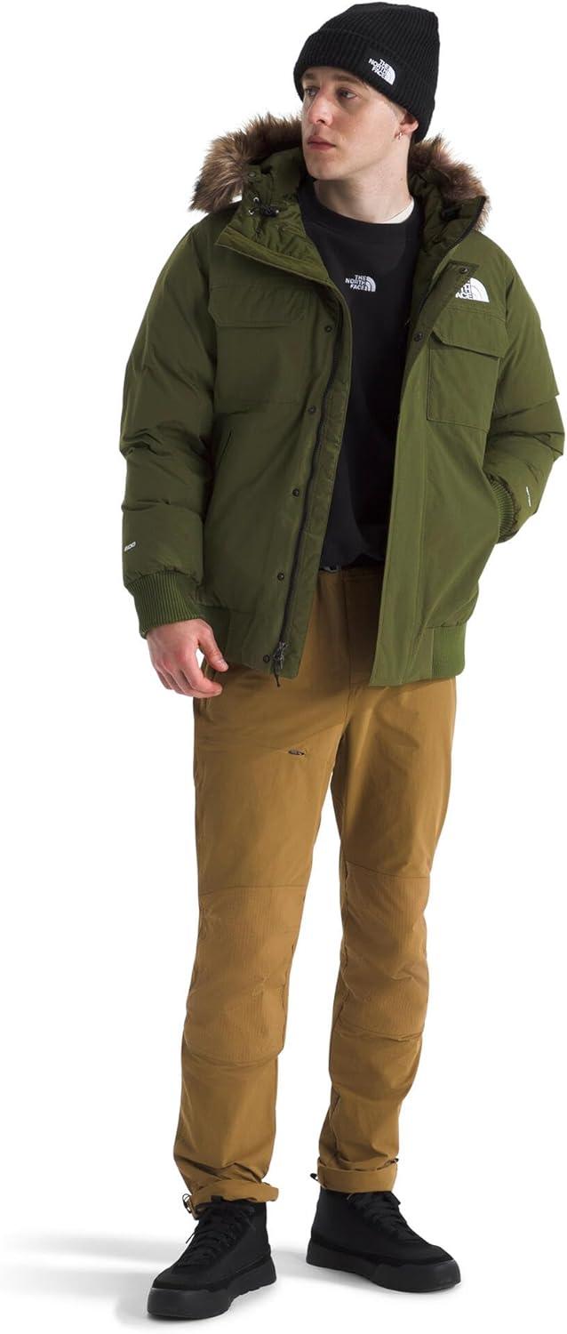 imageTHE NORTH FACE Mens McMurdo Bomber Jacket Waterproof Waterfowl Down Insulation Hooded JacketWoodland Green