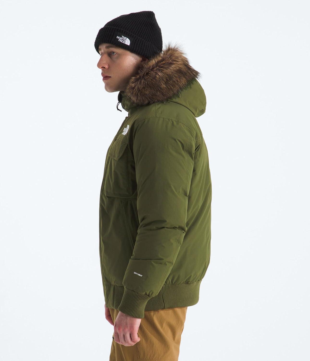 imageTHE NORTH FACE Mens McMurdo Bomber Jacket Waterproof Waterfowl Down Insulation Hooded JacketWoodland Green