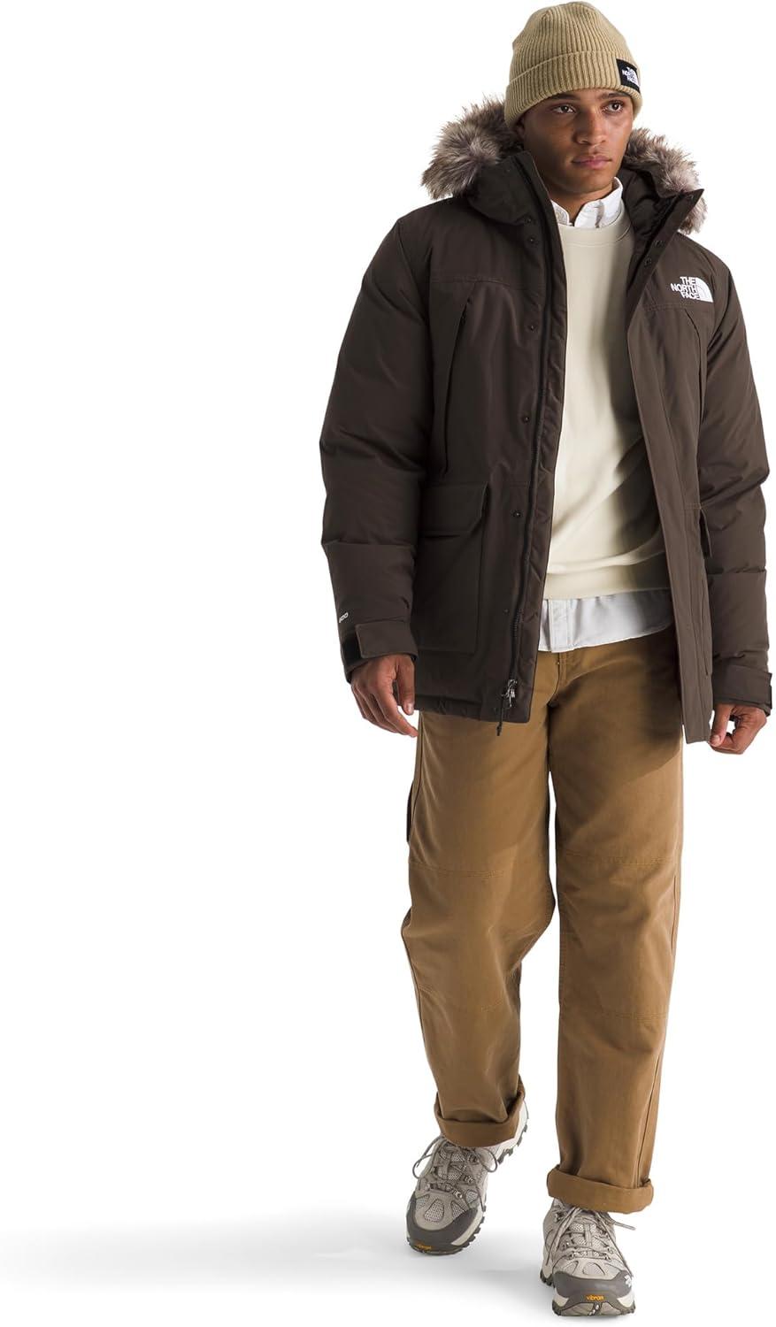 imageTHE NORTH FACE Mens McMurdo Parka Waterproof Winter Jacket 600 Fill Waterfowl Down Insulation Adjustable 3 Piece HoodSmokey Brown