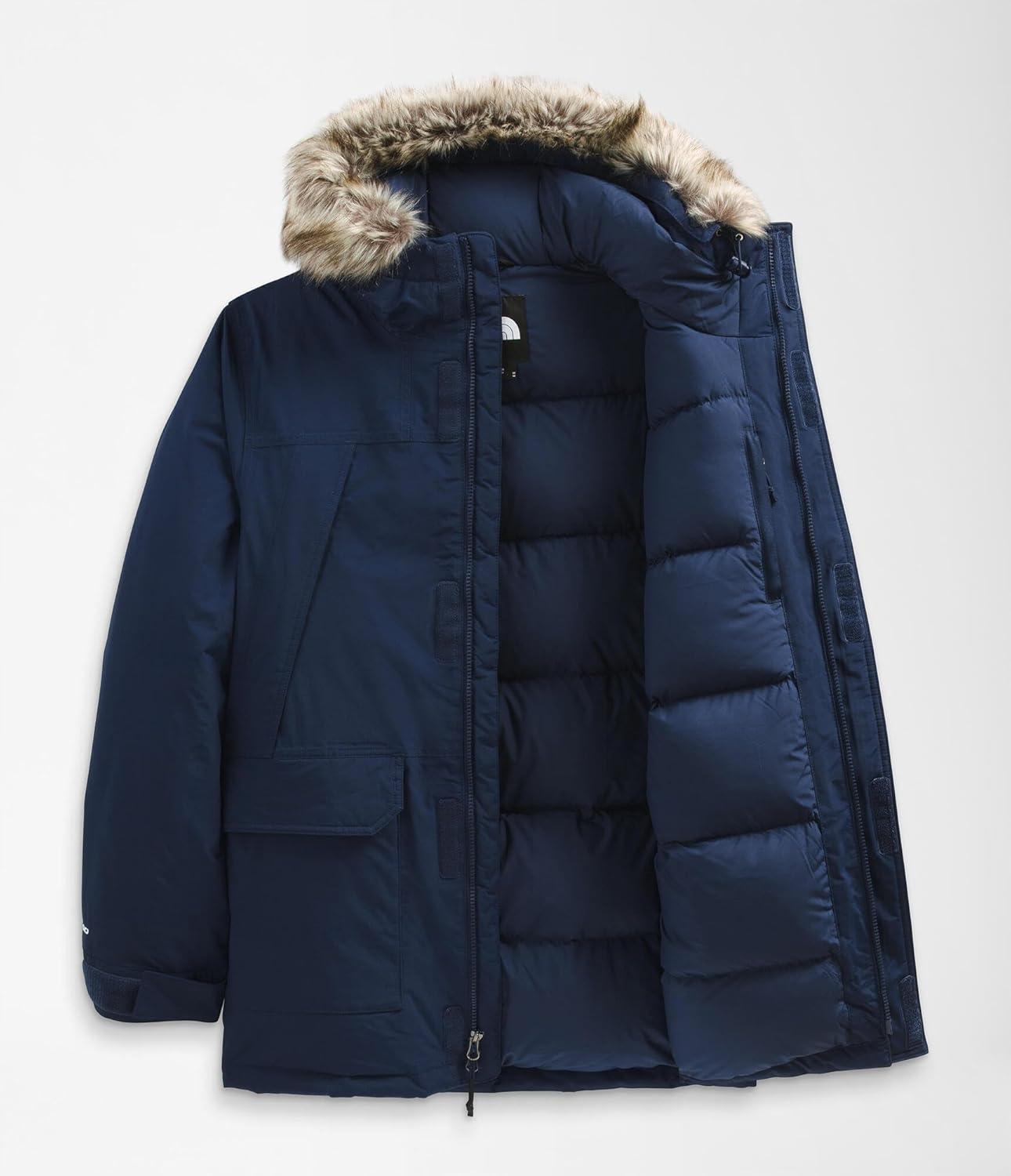 imageTHE NORTH FACE Mens McMurdo Parka Waterproof Winter Jacket 600 Fill Waterfowl Down Insulation Adjustable 3 Piece HoodSummit Navy