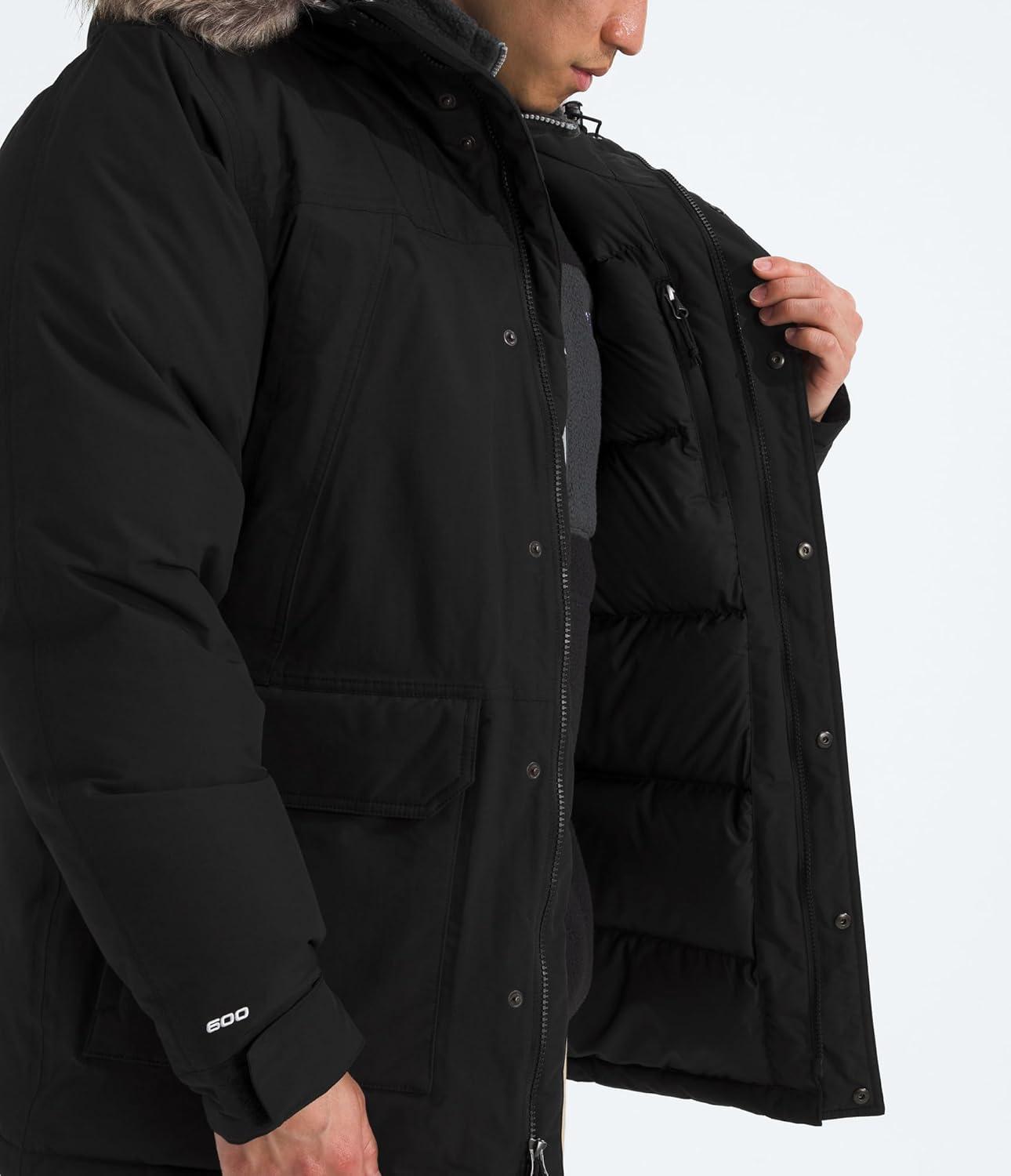 imageTHE NORTH FACE Mens McMurdo Parka Waterproof Winter Jacket 600 Fill Waterfowl Down Insulation Adjustable 3 Piece HoodTnf BlackTnf Black