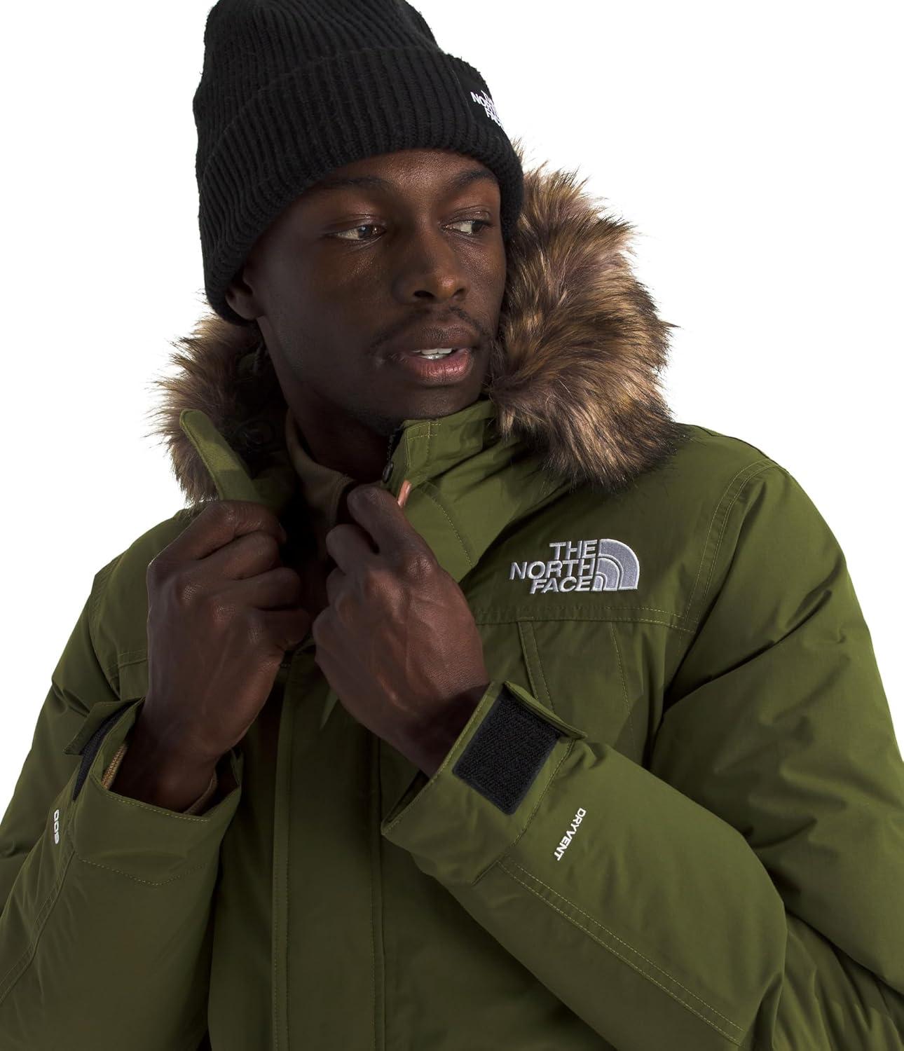 imageTHE NORTH FACE Mens McMurdo Parka Waterproof Winter Jacket 600 Fill Waterfowl Down Insulation Adjustable 3 Piece HoodWoodland Green