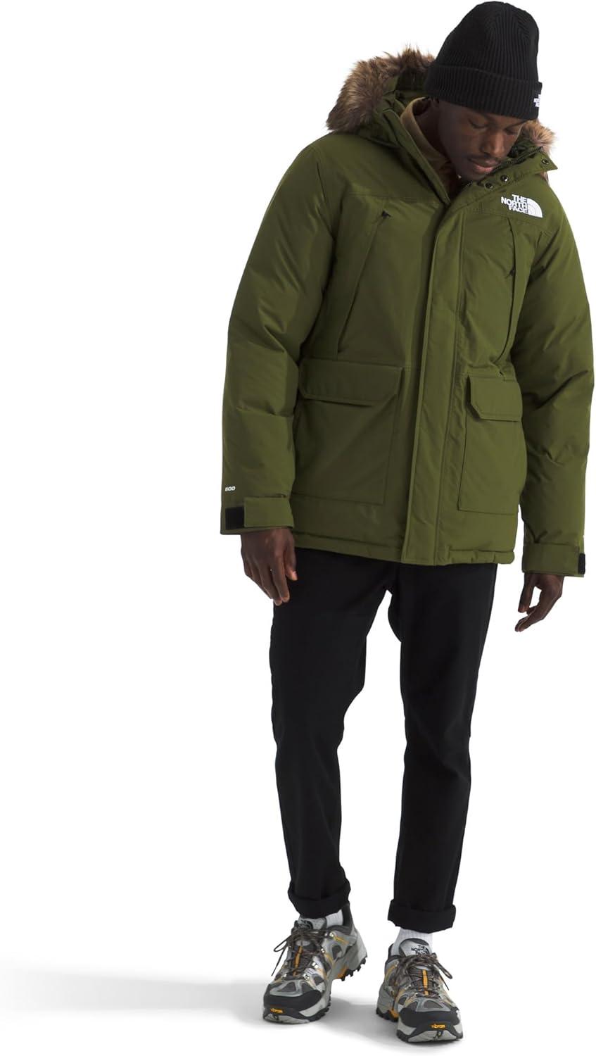 imageTHE NORTH FACE Mens McMurdo Parka Waterproof Winter Jacket 600 Fill Waterfowl Down Insulation Adjustable 3 Piece HoodWoodland Green