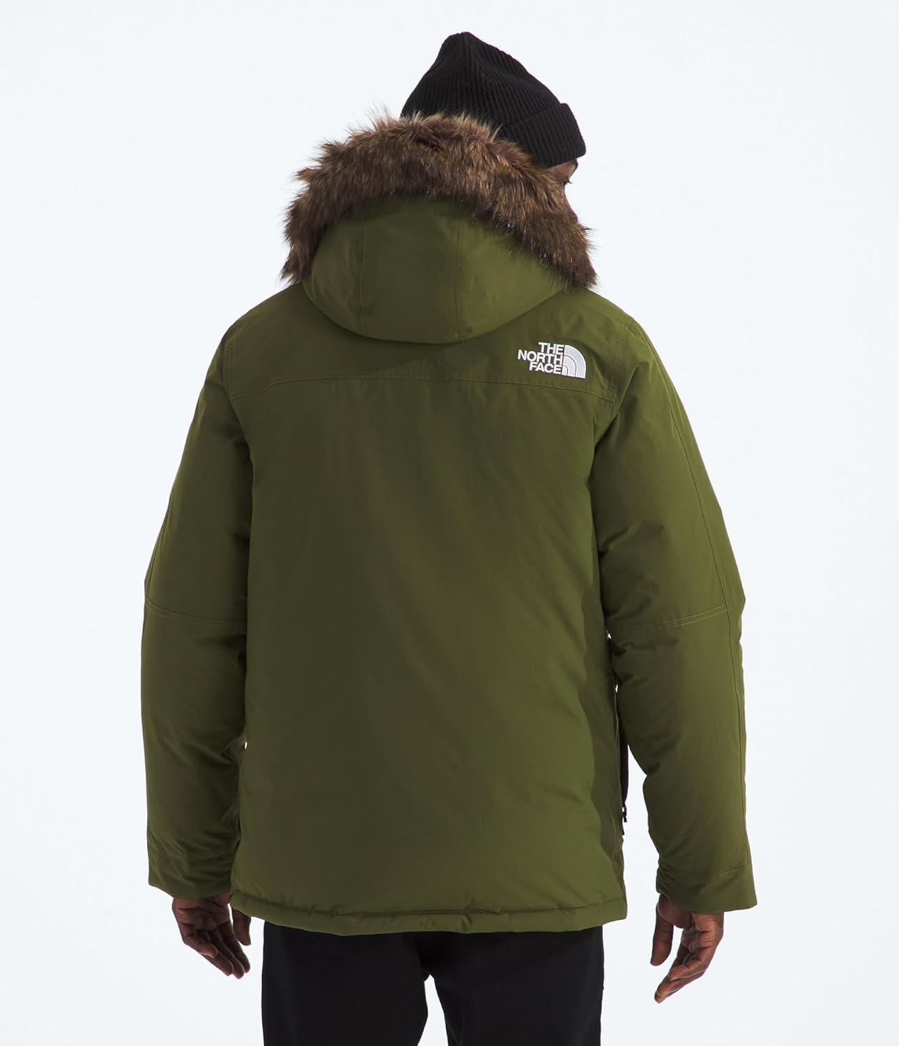 imageTHE NORTH FACE Mens McMurdo Parka Waterproof Winter Jacket 600 Fill Waterfowl Down Insulation Adjustable 3 Piece HoodWoodland Green