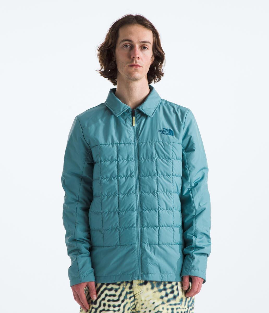 imageTHE NORTH FACE Mens Thermoball Eco Snow Triclimate Waterproof Insulated Ski Jacket Helmet Compatible Powder SkirtMidnight PetrolAlgae Blue
