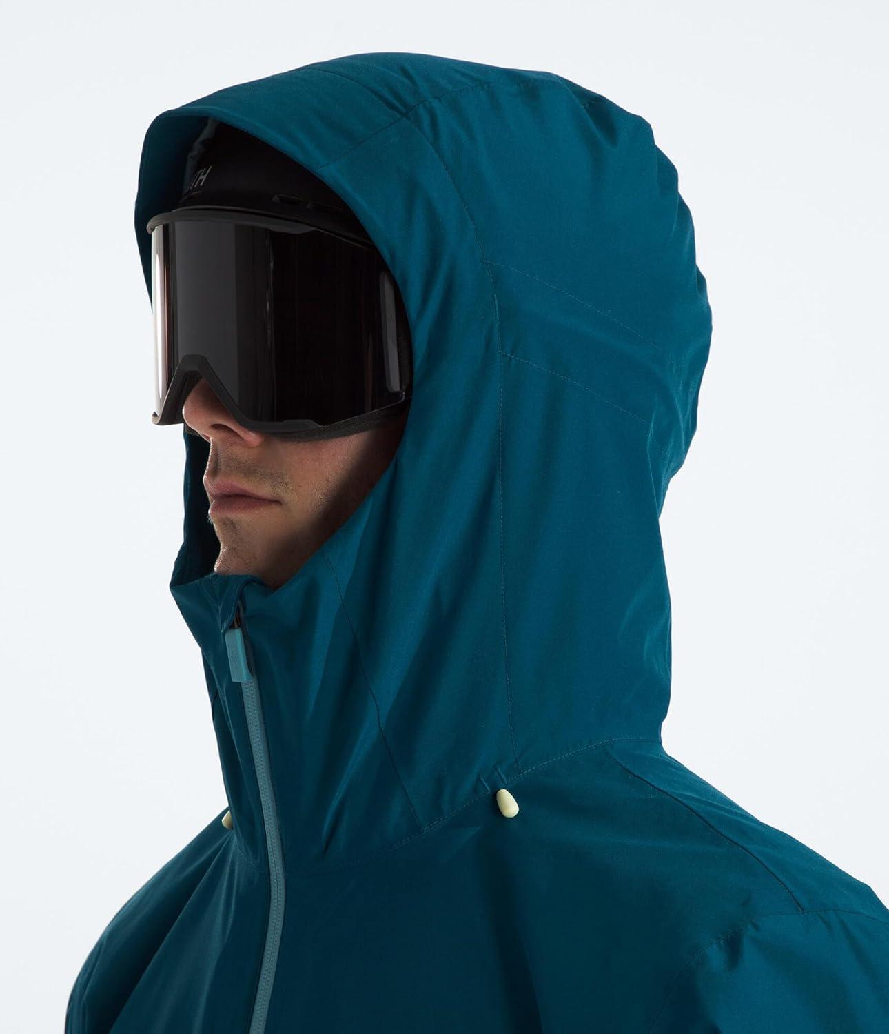imageTHE NORTH FACE Mens Thermoball Eco Snow Triclimate Waterproof Insulated Ski Jacket Helmet Compatible Powder SkirtMidnight PetrolAlgae Blue