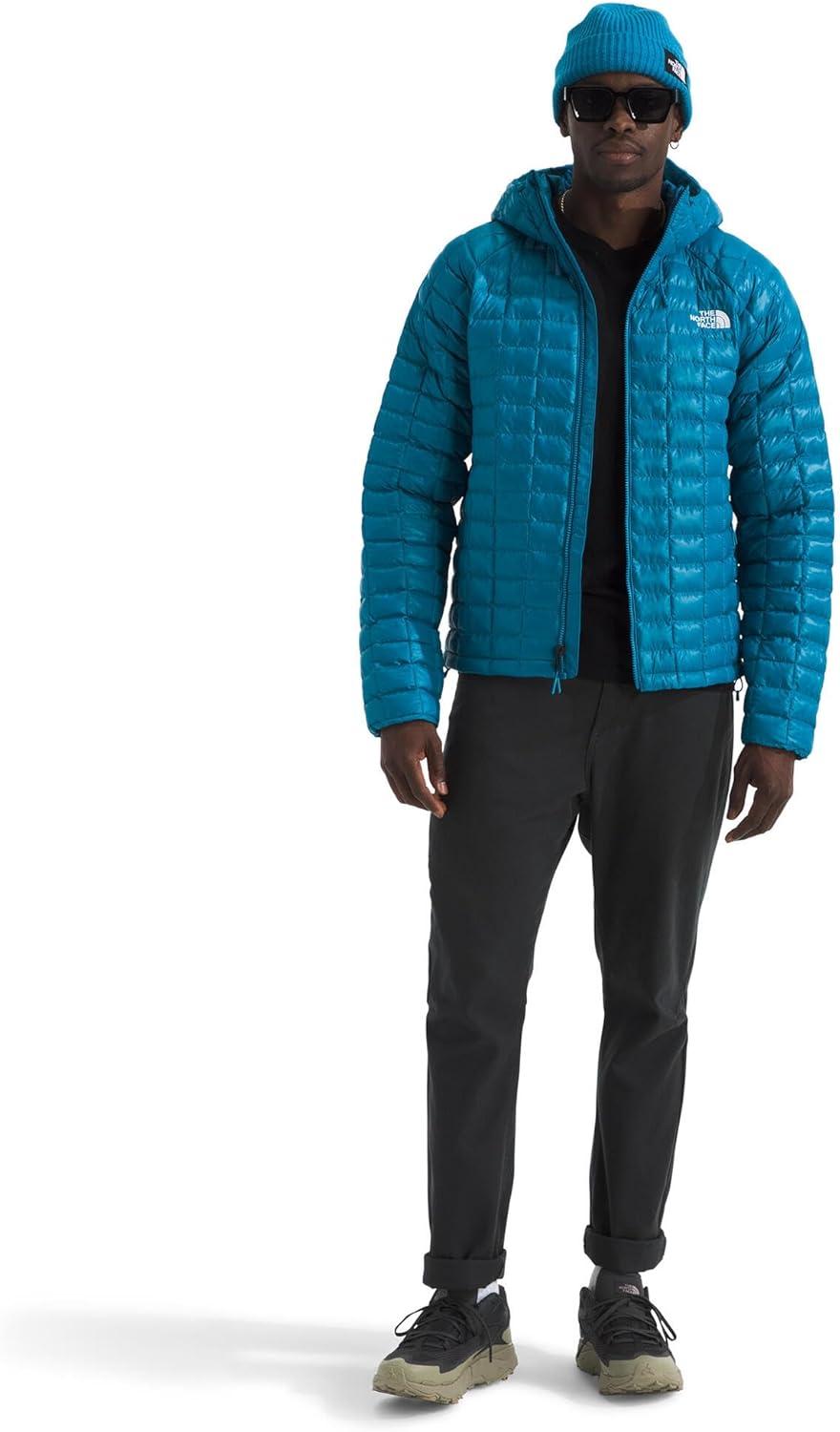 imageTHE NORTH FACE Mens Thermoball Hooded Jacket Lightweight Wind ampamp Water Resistant Synthetic Insulation ampamp Adjustable HoodBurnt Umber