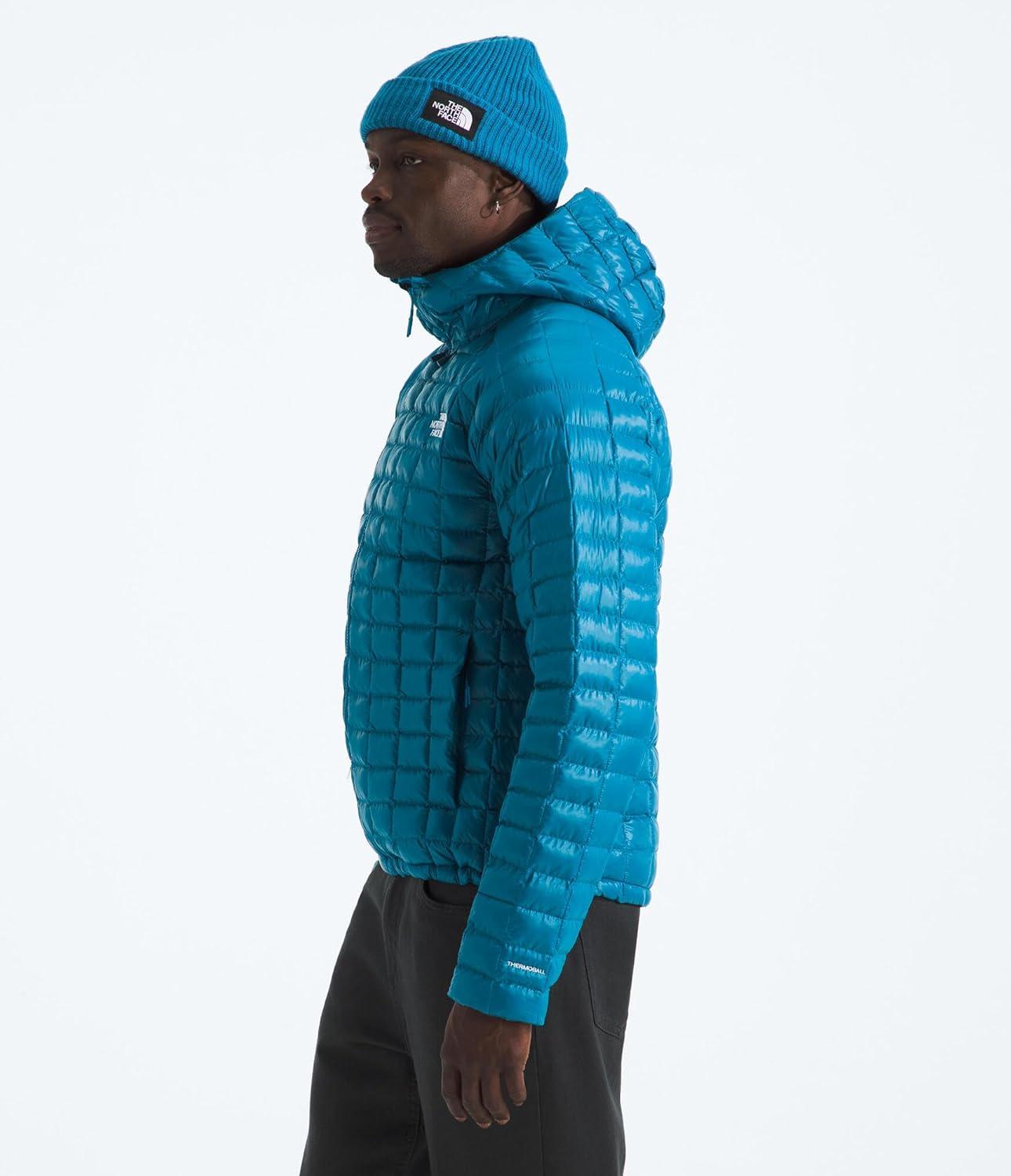 imageTHE NORTH FACE Mens Thermoball Hooded Jacket Lightweight Wind ampamp Water Resistant Synthetic Insulation ampamp Adjustable HoodBurnt Umber