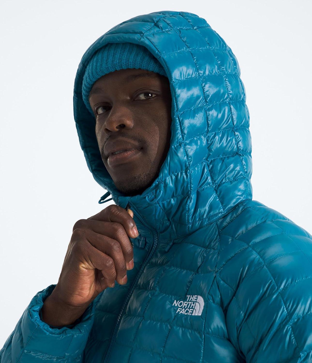imageTHE NORTH FACE Mens Thermoball Hooded Jacket Lightweight Wind ampamp Water Resistant Synthetic Insulation ampamp Adjustable HoodBurnt Umber
