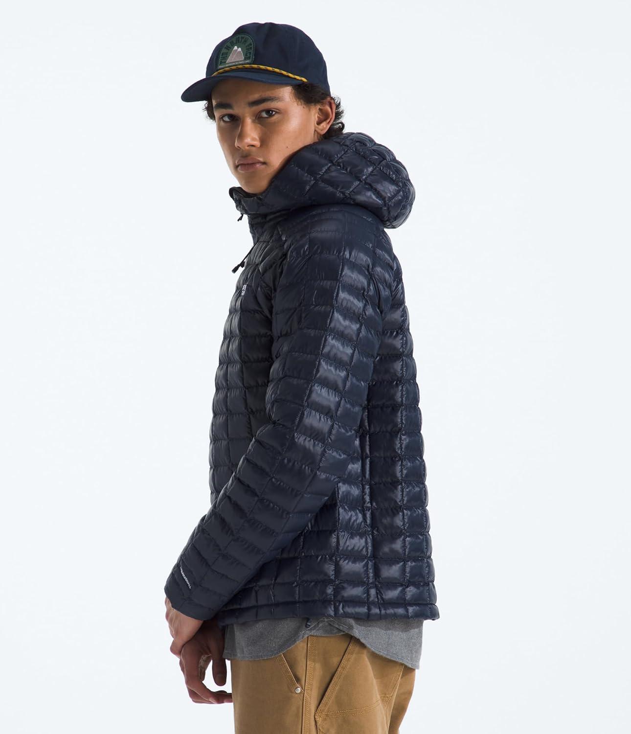 imageTHE NORTH FACE Mens Thermoball Hooded Jacket Lightweight Wind ampamp Water Resistant Synthetic Insulation ampamp Adjustable HoodSummit Navy
