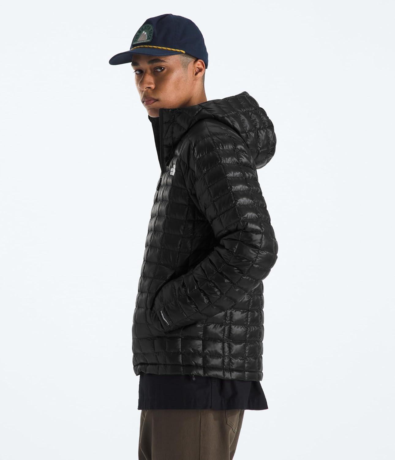 imageTHE NORTH FACE Mens Thermoball Hooded Jacket Lightweight Wind ampamp Water Resistant Synthetic Insulation ampamp Adjustable HoodTnf Black