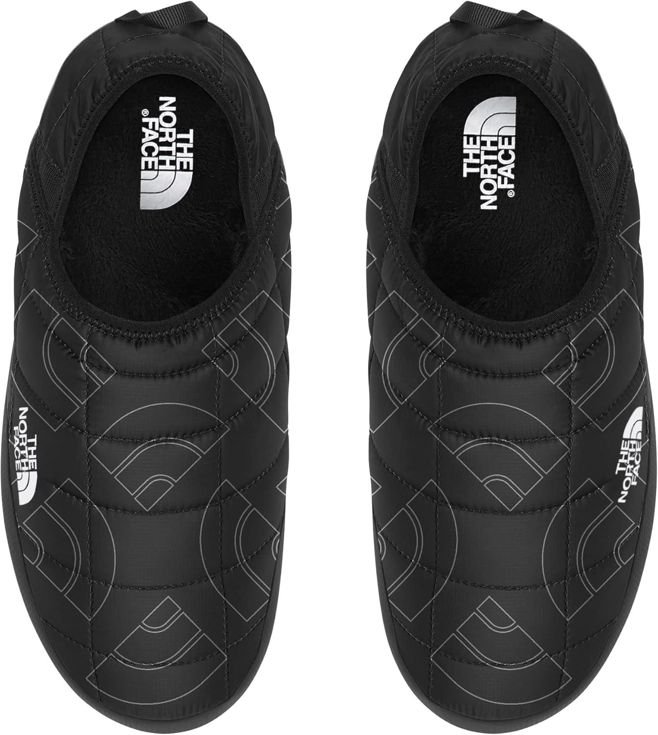 imageTHE NORTH FACE Mens Thermoball Traction Mule V Winter Shoe Insulated ampamp Water Repellent Rubber OutsoleTnf Black Half Dome Outline PrintTnf Black