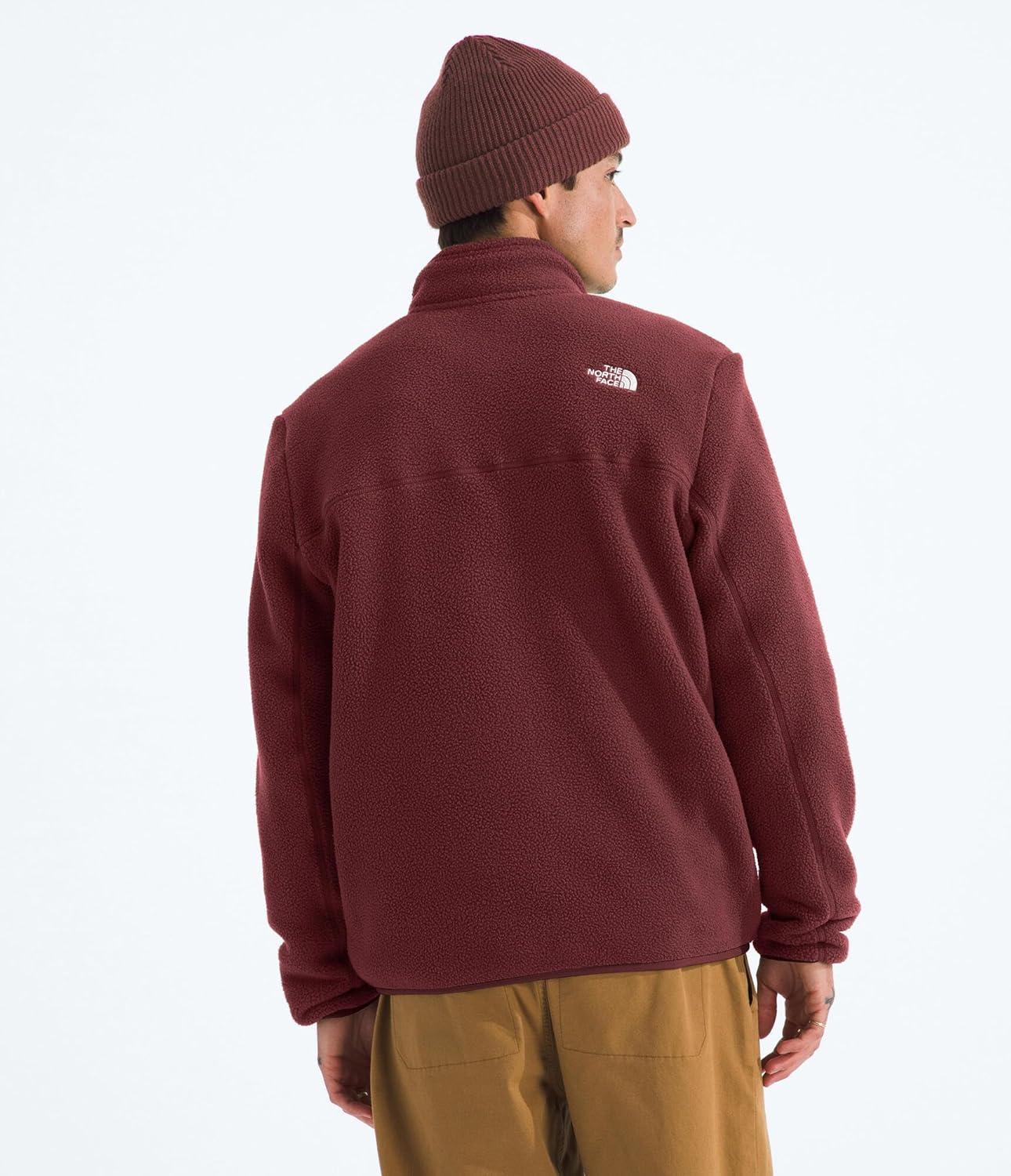 imageTHE NORTH FACE Mens Yumiori Quarter Zip Jacket Lightweight Fleece Coat With Embroidered Logo Secure Zip Chest PocketSumac