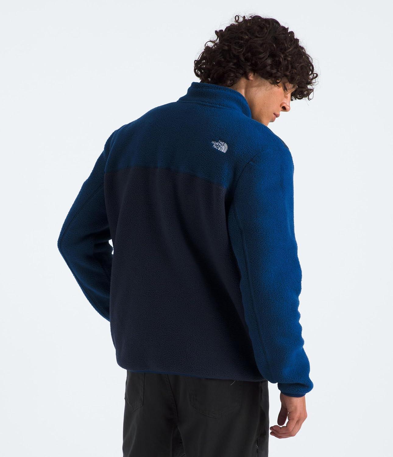 imageTHE NORTH FACE Mens Yumiori Quarter Zip Jacket Lightweight Fleece Coat With Embroidered Logo Secure Zip Chest PocketSummit NavyEstate BlueSummit Navy