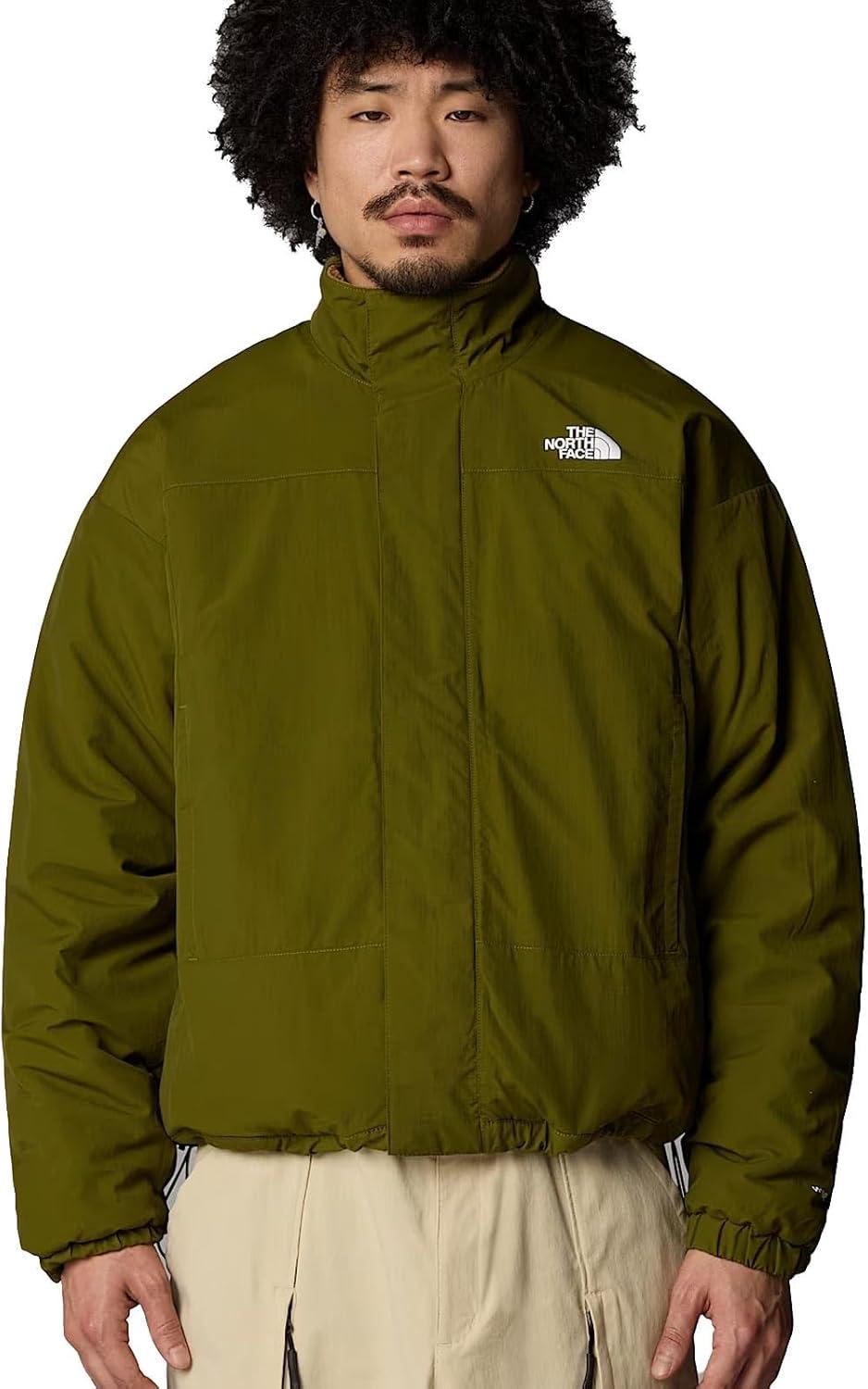 imageTHE NORTH FACE Mens Yumiori Reversible Jacket Water ampamp Wind Resistant Coat with Internal Cinch Cord ampamp Secure Zip PocketsForest OliveUtility Brown