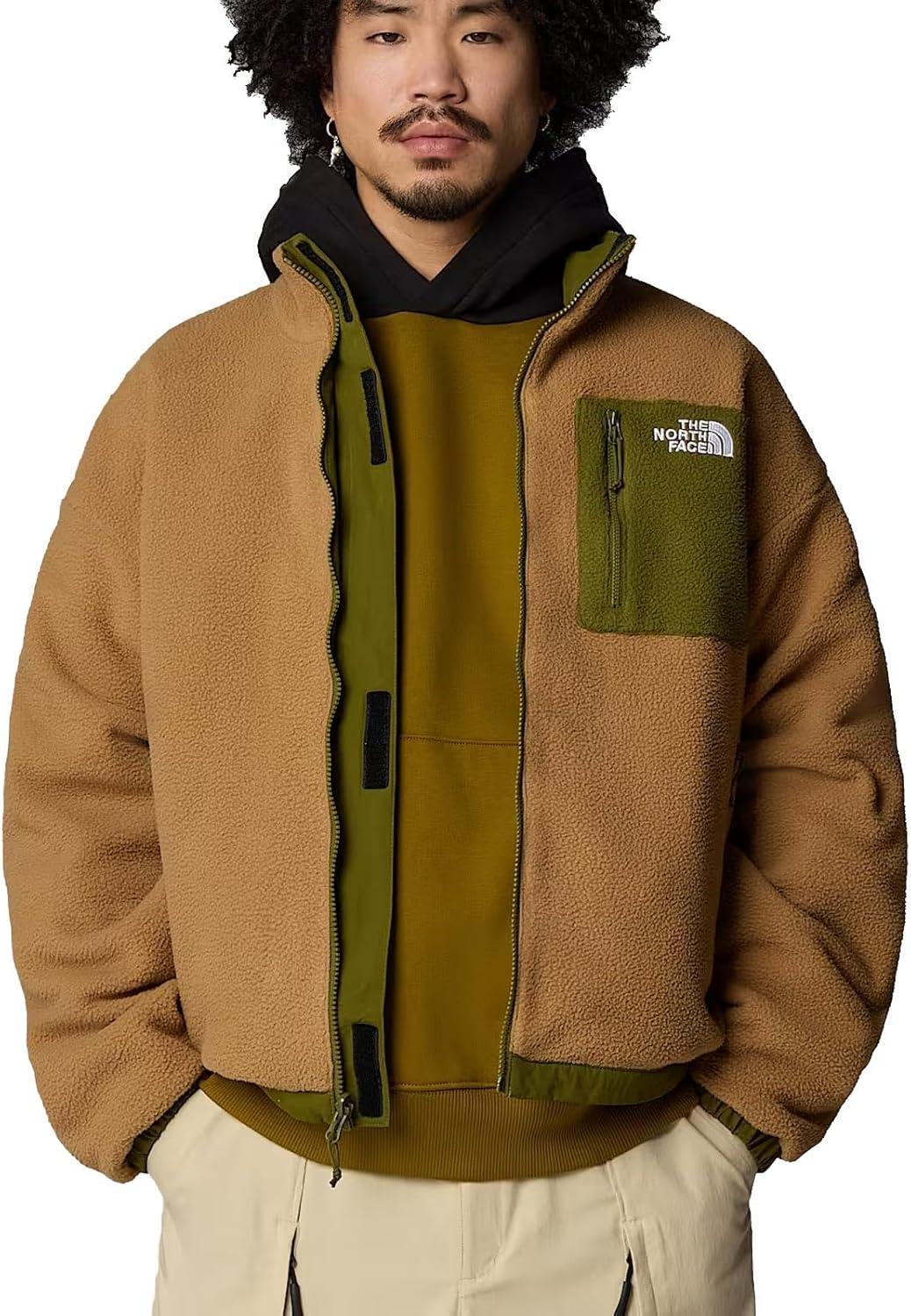 imageTHE NORTH FACE Mens Yumiori Reversible Jacket Water ampamp Wind Resistant Coat with Internal Cinch Cord ampamp Secure Zip PocketsForest OliveUtility Brown