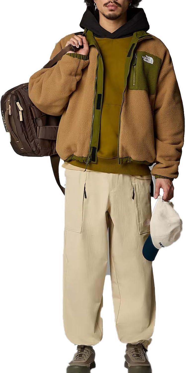 imageTHE NORTH FACE Mens Yumiori Reversible Jacket Water ampamp Wind Resistant Coat with Internal Cinch Cord ampamp Secure Zip PocketsForest OliveUtility Brown