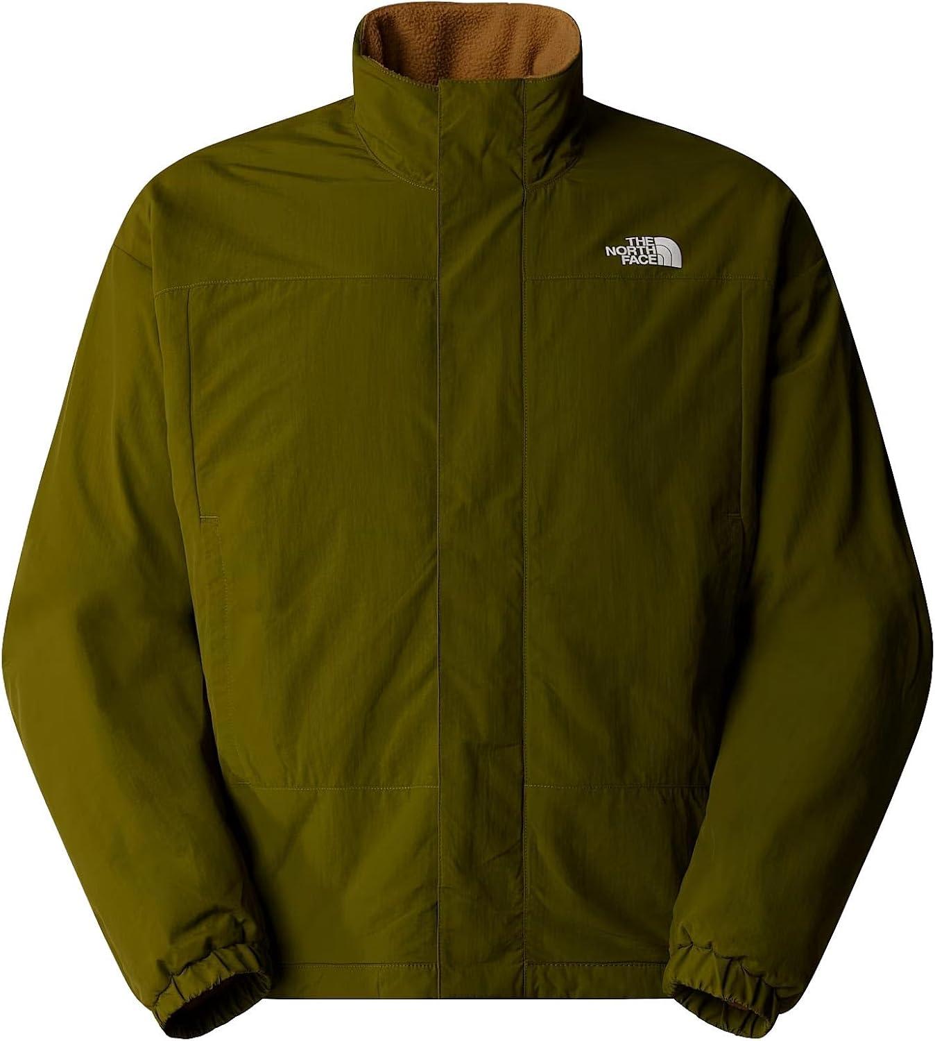 imageTHE NORTH FACE Mens Yumiori Reversible Jacket Water ampamp Wind Resistant Coat with Internal Cinch Cord ampamp Secure Zip PocketsForest OliveUtility Brown