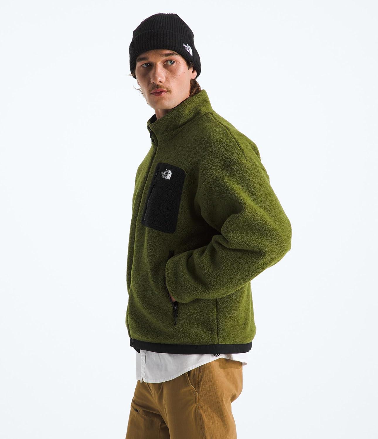 imageTHE NORTH FACE Mens Yumiori Reversible Jacket Water ampamp Wind Resistant Coat with Internal Cinch Cord ampamp Secure Zip PocketsTnf BlackWoodland Green