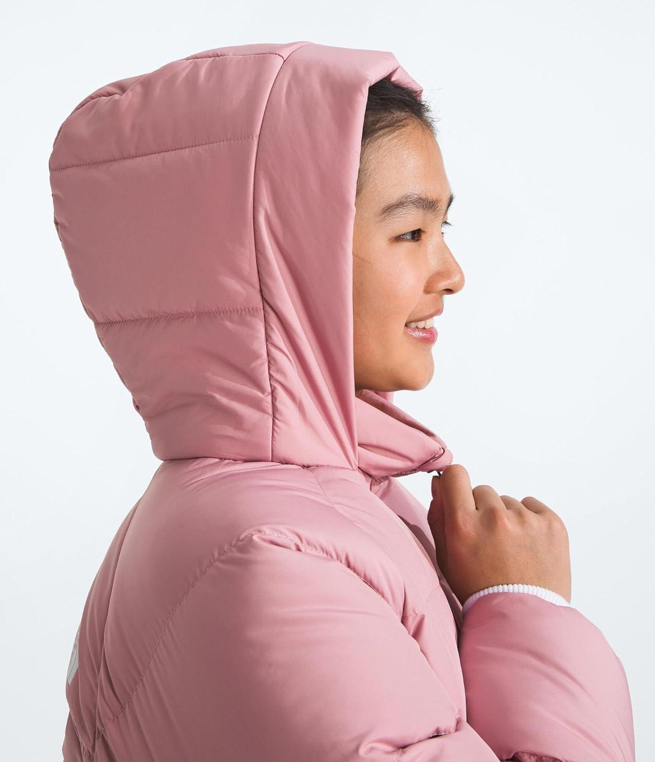 imageTHE NORTH FACE Teen North Down FleeceLined Short Parka 600 Fill Waterfowl Down Water Repellent Insulated Hood ampamp PocketsMauve