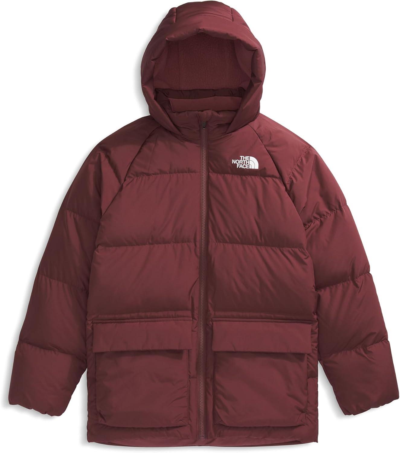 imageTHE NORTH FACE Teen North Down FleeceLined Short Parka 600 Fill Waterfowl Down Water Repellent Insulated Hood ampamp PocketsSumac