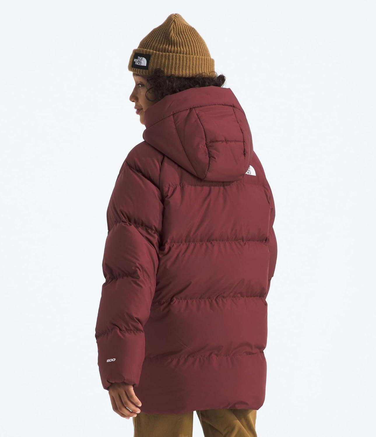 imageTHE NORTH FACE Teen North Down FleeceLined Short Parka 600 Fill Waterfowl Down Water Repellent Insulated Hood ampamp PocketsSumac