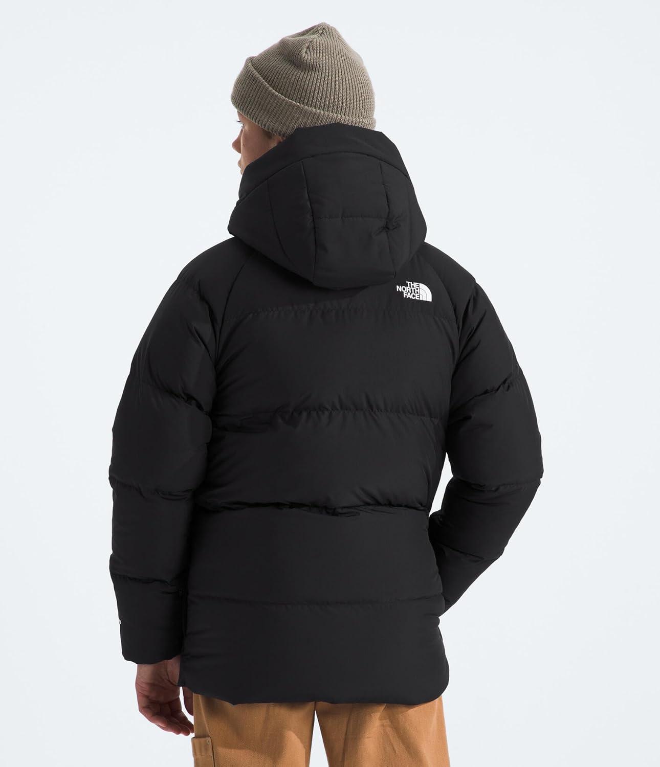 imageTHE NORTH FACE Teen North Down FleeceLined Short Parka 600 Fill Waterfowl Down Water Repellent Insulated Hood ampamp PocketsTnf Black
