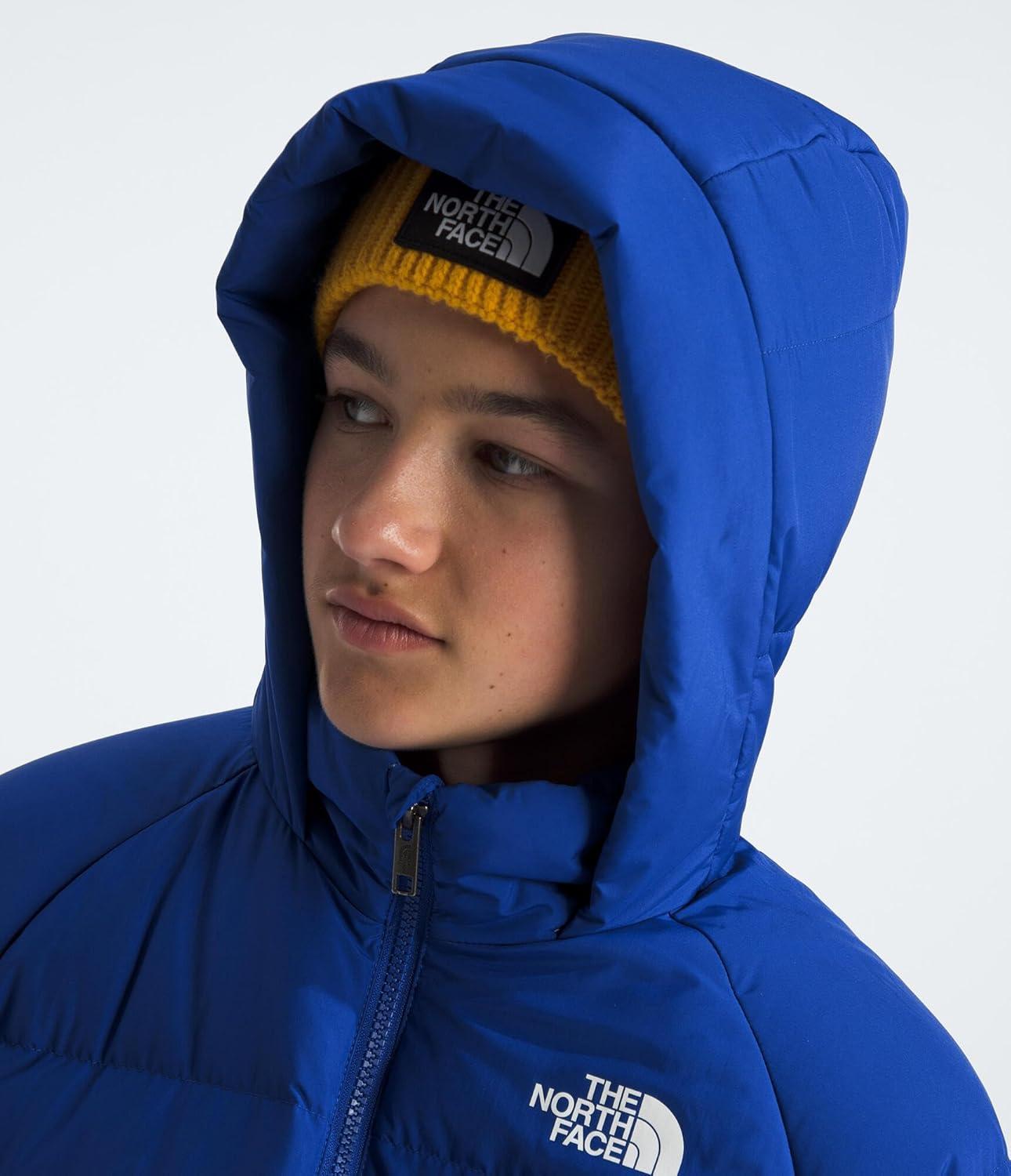 imageTHE NORTH FACE Teen North Down FleeceLined Short Parka 600 Fill Waterfowl Down Water Repellent Insulated Hood ampamp PocketsTnf Blue