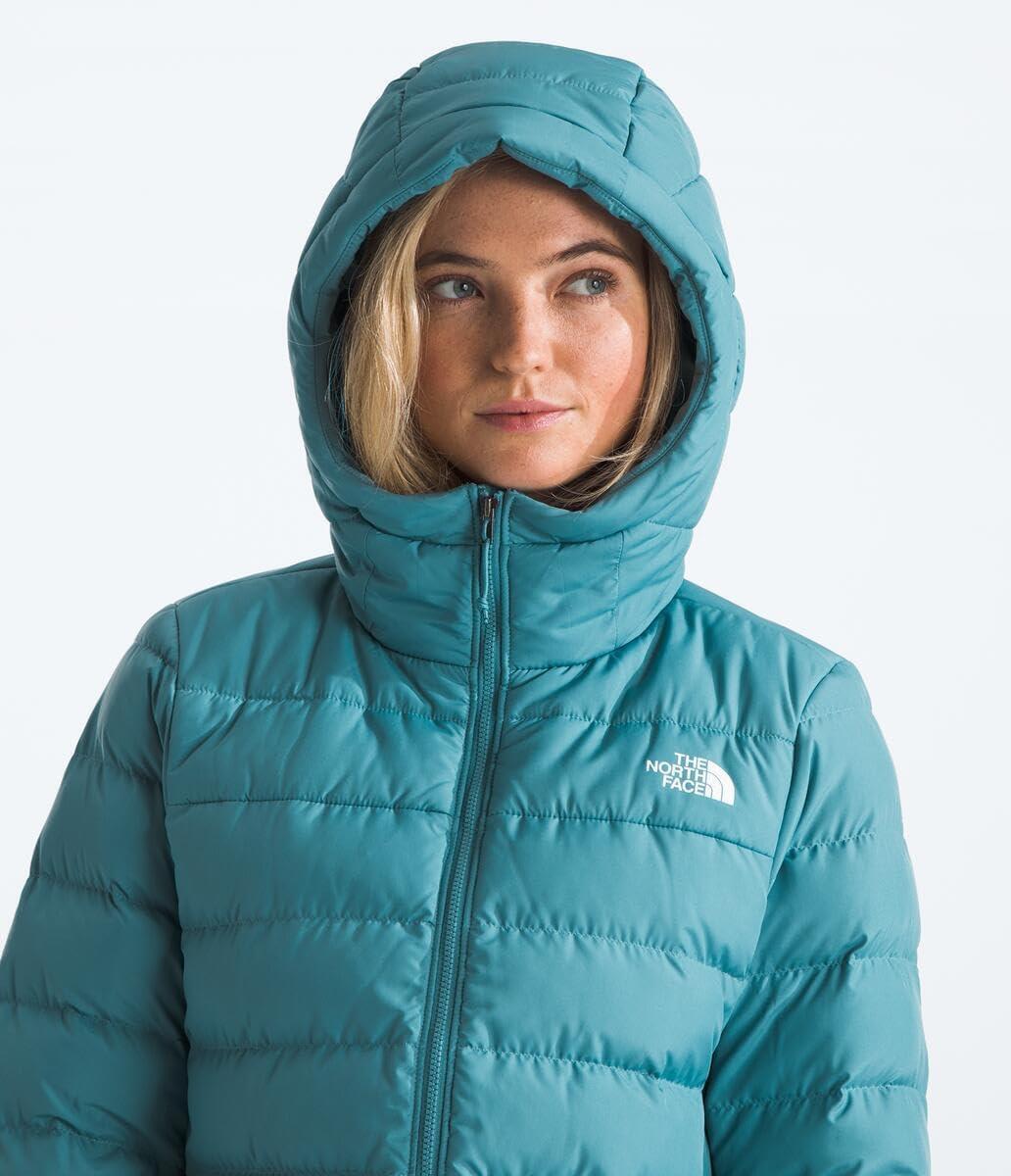 imageTHE NORTH FACE Womens Aconcagua 3 Jacket Wind Resistant Water Repellent 600 Fill Waterfowl Down InsulationAlgae Blue