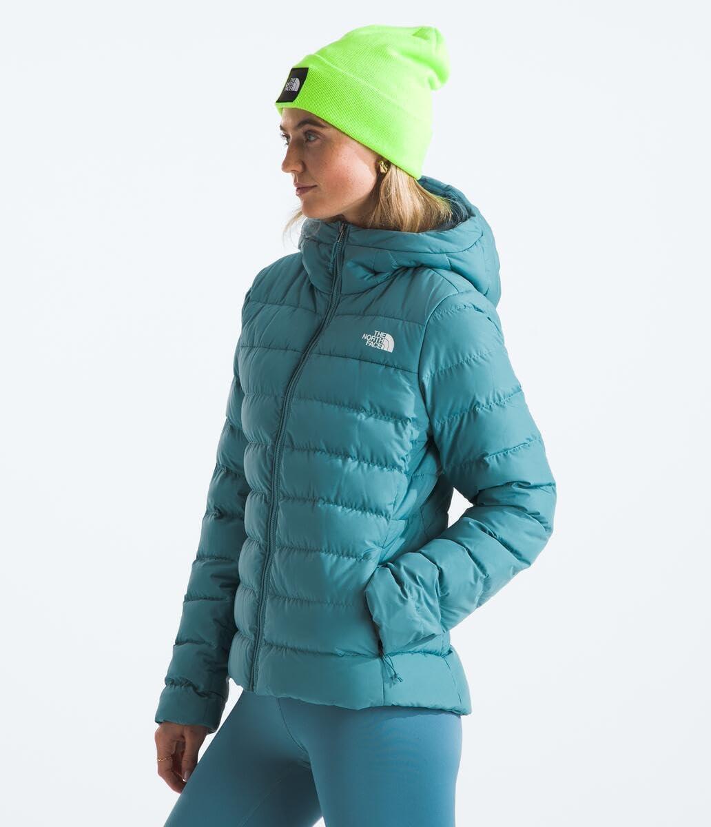imageTHE NORTH FACE Womens Aconcagua 3 Jacket Wind Resistant Water Repellent 600 Fill Waterfowl Down InsulationAlgae Blue