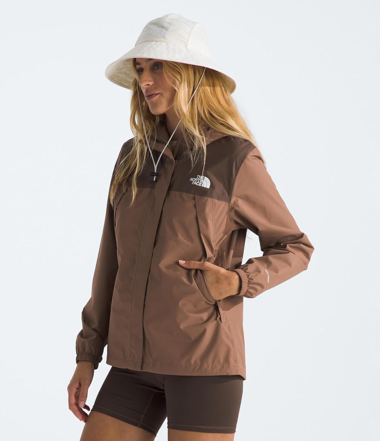 imageTHE NORTH FACE Womens Antora Waterproof Breathable Rain CoatLatteSmokey Brown