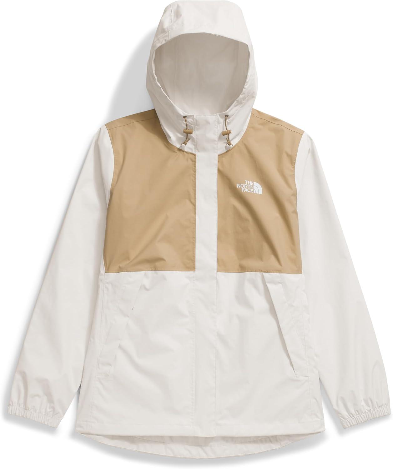 imageTHE NORTH FACE Womens Antora Waterproof Breathable Rain CoatWhite DuneKhaki Stone