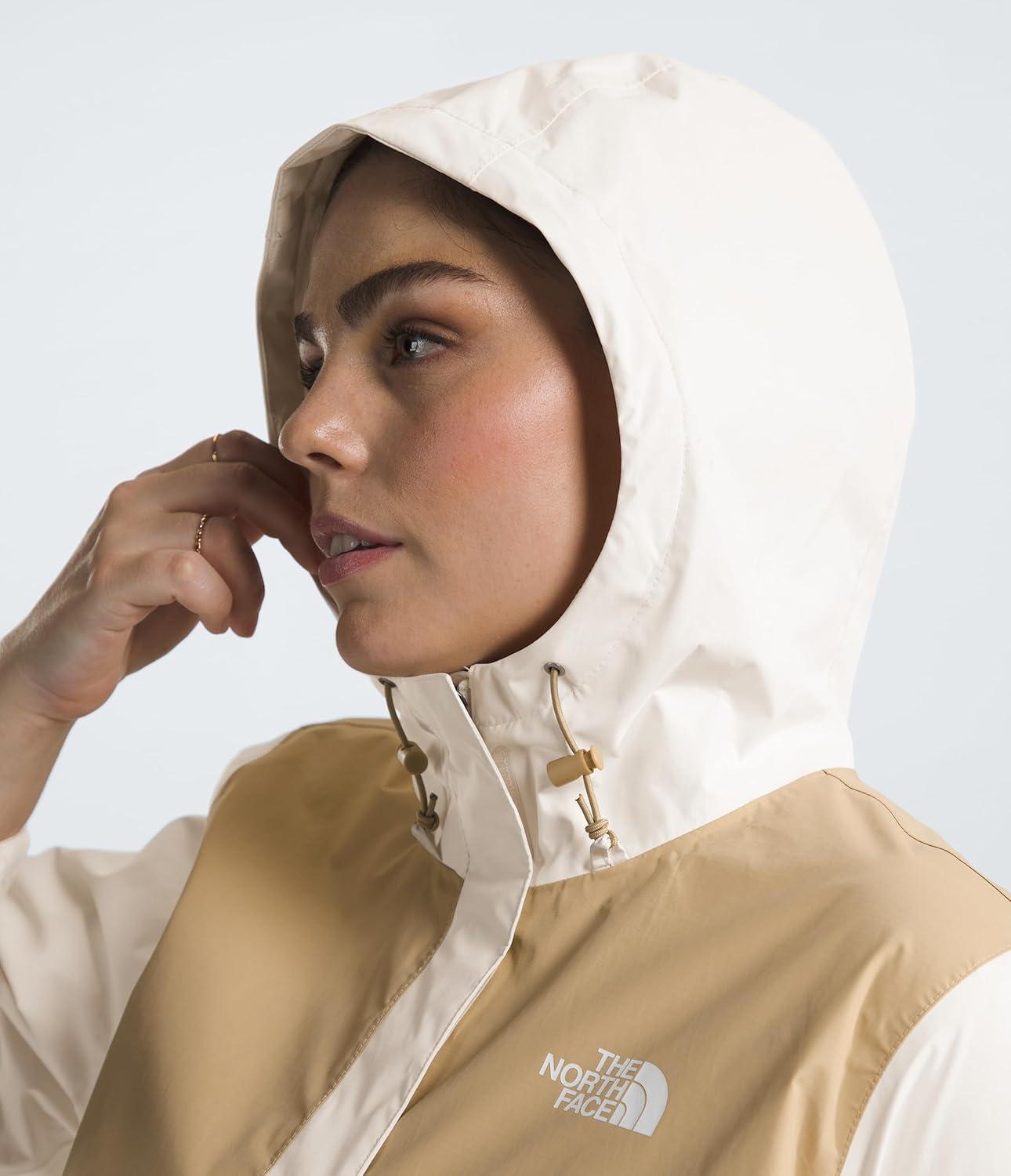 imageTHE NORTH FACE Womens Antora Waterproof Breathable Rain CoatWhite DuneKhaki Stone