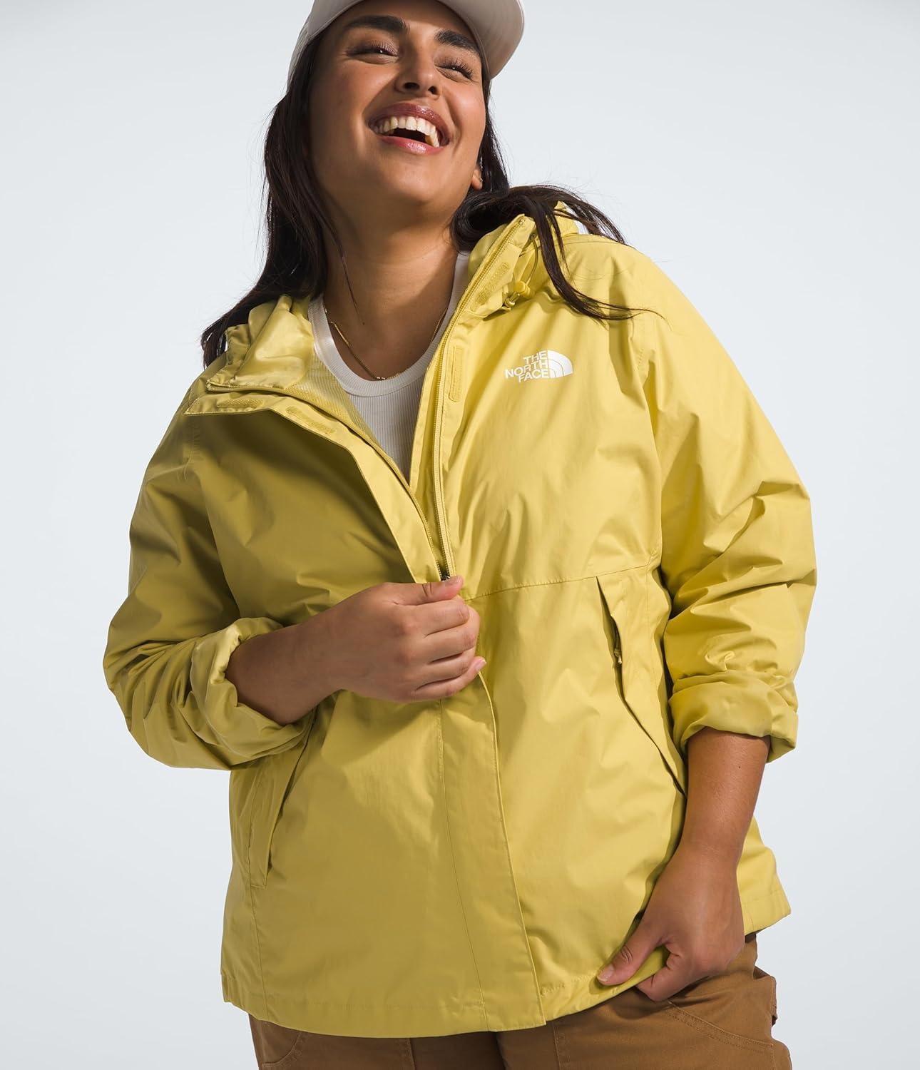 imageTHE NORTH FACE Womens Antora Waterproof Breathable Rain CoatYellow Silt