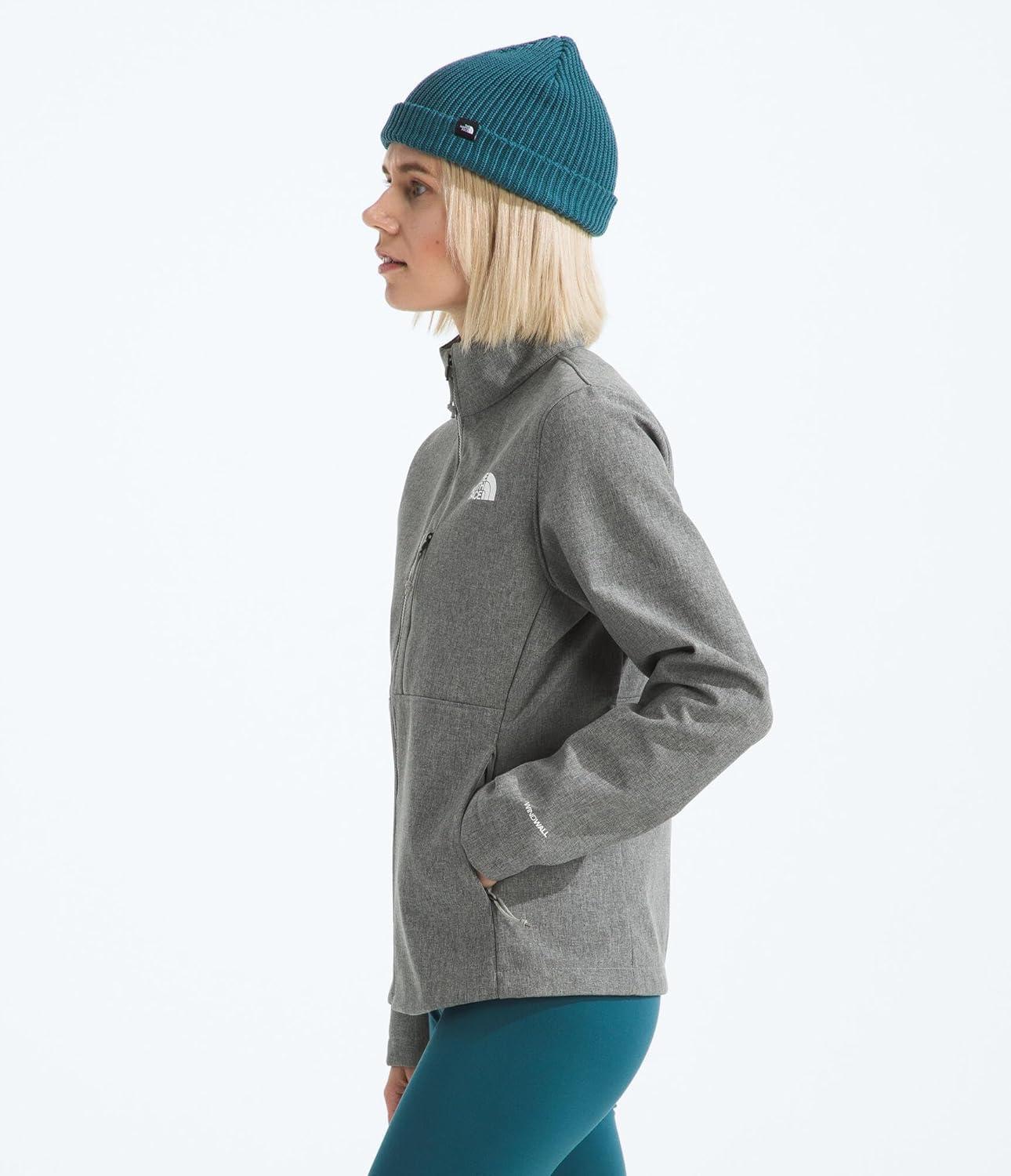 imageTHE NORTH FACE Womens Apex Bionic 3 Jacket Water ampamp Wind Resistant Softshell with Zip Chest ampamp Hand Pockets Adjustable HemTnf Medium Grey Heather