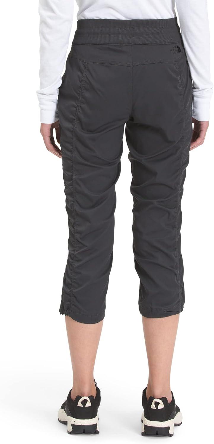 imageTHE NORTH FACE Womens Aphrodite 20 Capri Moisture Wicking Jogger Pants Water Repellent UPF 40 Rib Knit WaistbandAsphalt Grey