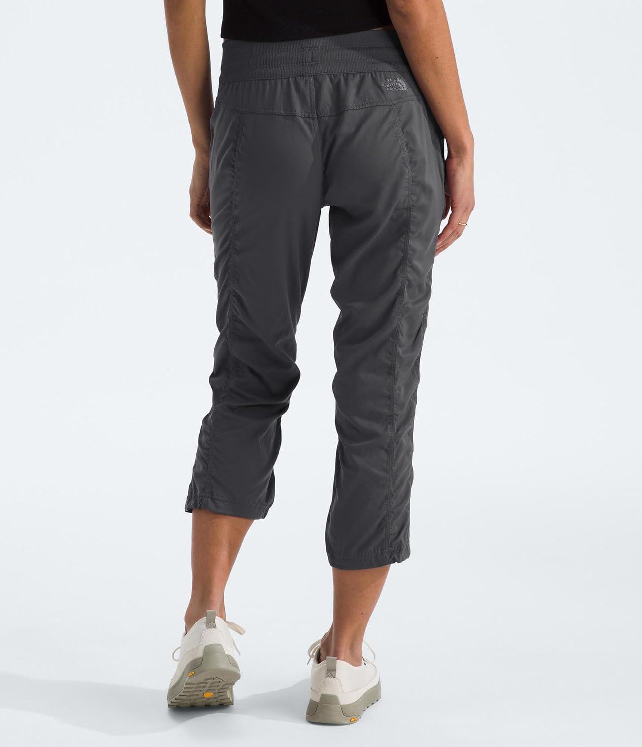 imageTHE NORTH FACE Womens Aphrodite 20 Capri Moisture Wicking Jogger Pants Water Repellent UPF 40 Rib Knit WaistbandAsphalt Greynpf