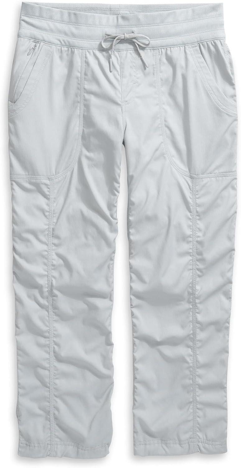 imageTHE NORTH FACE Womens Aphrodite 20 Capri Moisture Wicking Jogger Pants Water Repellent UPF 40 Rib Knit WaistbandHigh Rise Greynpf