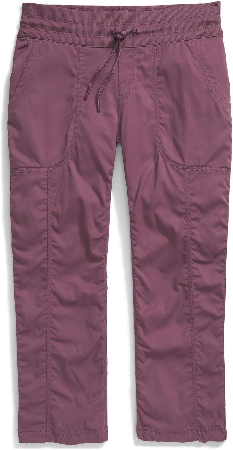 imageTHE NORTH FACE Womens Aphrodite 20 Capri Moisture Wicking Jogger Pants Water Repellent UPF 40 Rib Knit WaistbandMidnight Mauve