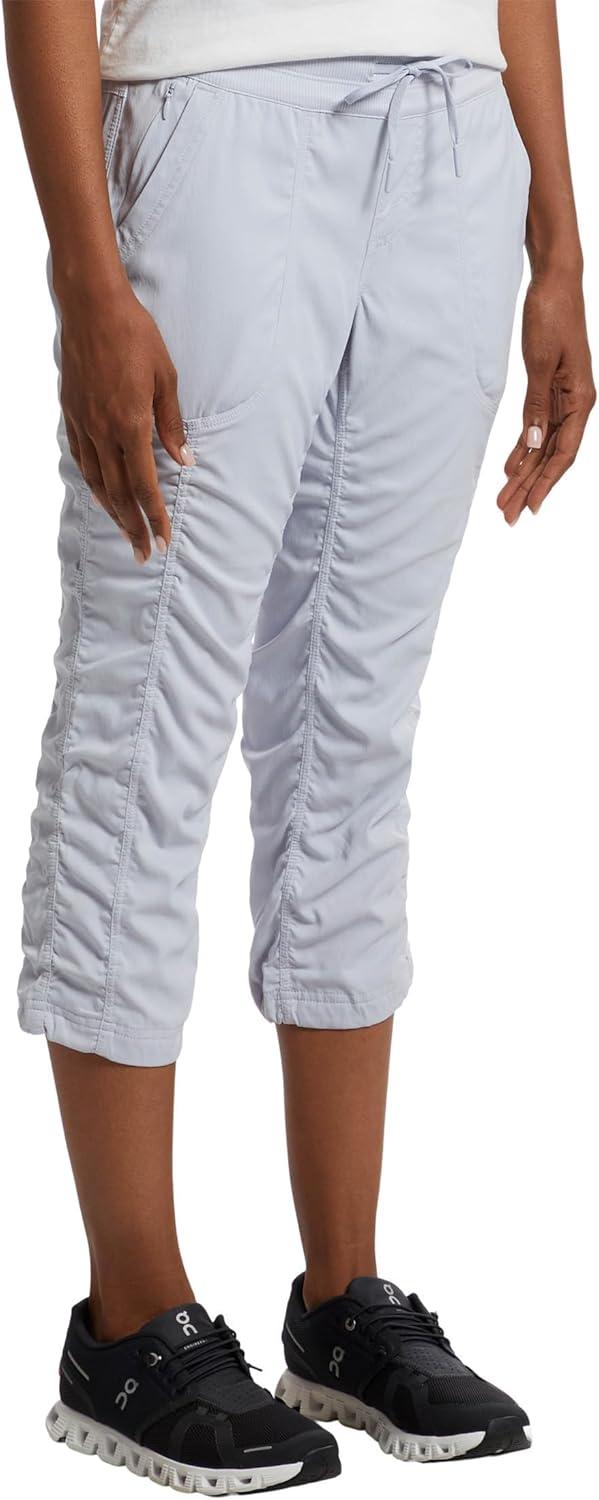 imageTHE NORTH FACE Womens Aphrodite 20 Capri Moisture Wicking Jogger Pants Water Repellent UPF 40 Rib Knit WaistbandMystic Haze