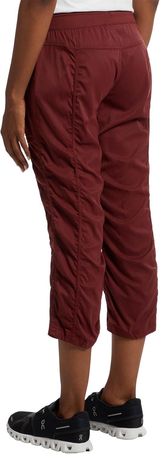 imageTHE NORTH FACE Womens Aphrodite 20 Capri Moisture Wicking Jogger Pants Water Repellent UPF 40 Rib Knit WaistbandSumac