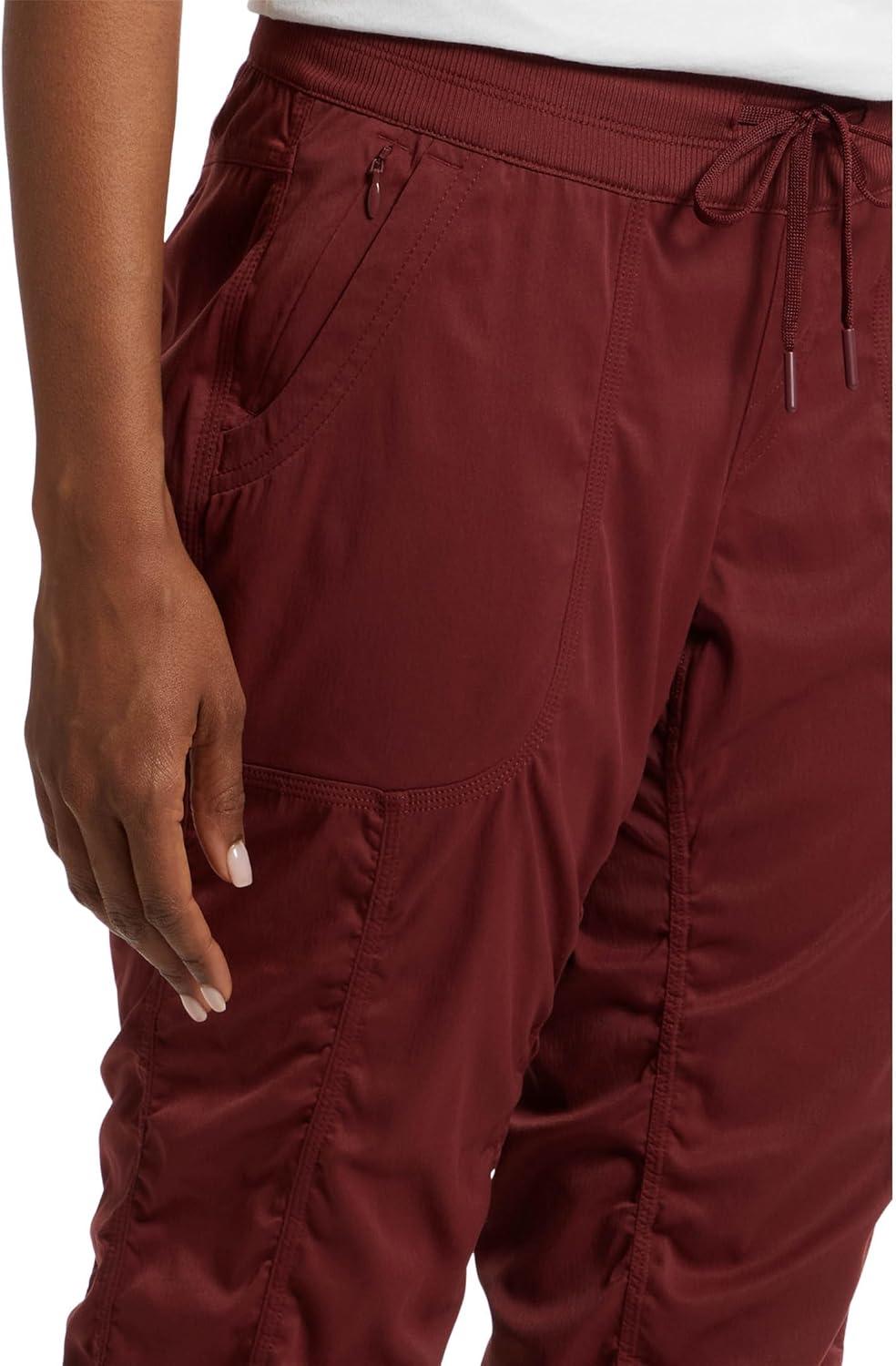imageTHE NORTH FACE Womens Aphrodite 20 Capri Moisture Wicking Jogger Pants Water Repellent UPF 40 Rib Knit WaistbandSumac
