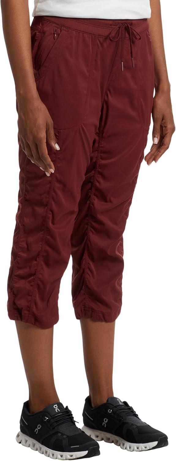 imageTHE NORTH FACE Womens Aphrodite 20 Capri Moisture Wicking Jogger Pants Water Repellent UPF 40 Rib Knit WaistbandSumac
