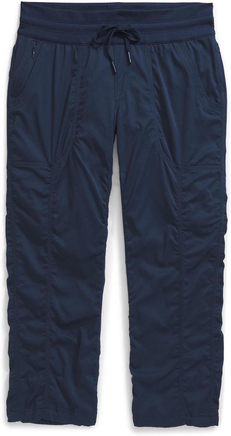 imageTHE NORTH FACE Womens Aphrodite 20 Capri Moisture Wicking Jogger Pants Water Repellent UPF 40 Rib Knit WaistbandSummit Navynpf