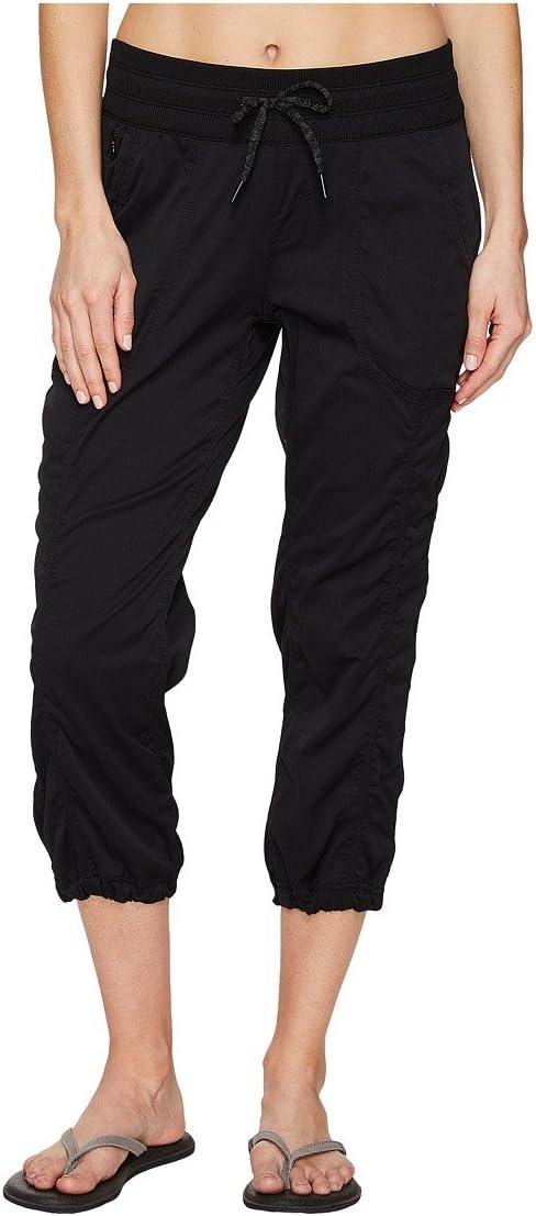 imageTHE NORTH FACE Womens Aphrodite 20 Capri Moisture Wicking Jogger Pants Water Repellent UPF 40 Rib Knit WaistbandTnf Black