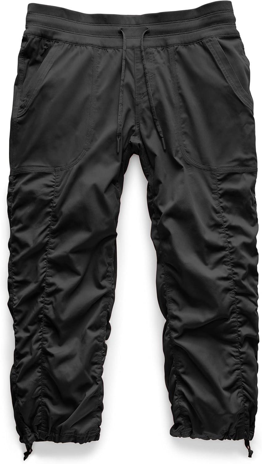 imageTHE NORTH FACE Womens Aphrodite 20 Capri Moisture Wicking Jogger Pants Water Repellent UPF 40 Rib Knit WaistbandTnf Black