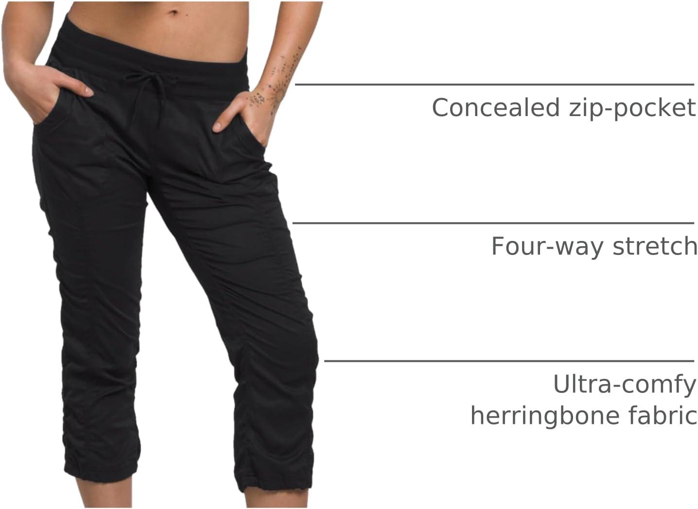 imageTHE NORTH FACE Womens Aphrodite 20 Capri Moisture Wicking Jogger Pants Water Repellent UPF 40 Rib Knit WaistbandTnf Blacknpf