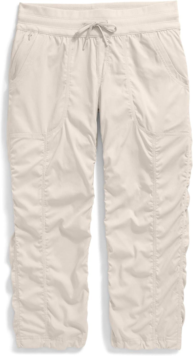 imageTHE NORTH FACE Womens Aphrodite 20 Capri Moisture Wicking Jogger Pants Water Repellent UPF 40 Rib Knit WaistbandWhite Dunenpf