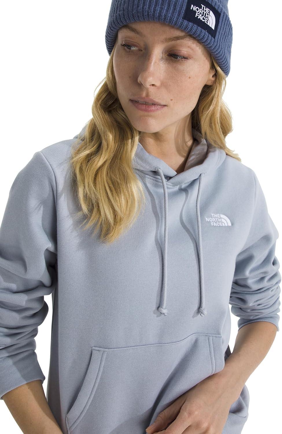 imageTHE NORTH FACE Womens Evolution Simple Dome Hoodie Performance Hood with Adjustable Drawcord Kangaroo Hand PocketBlue Flax