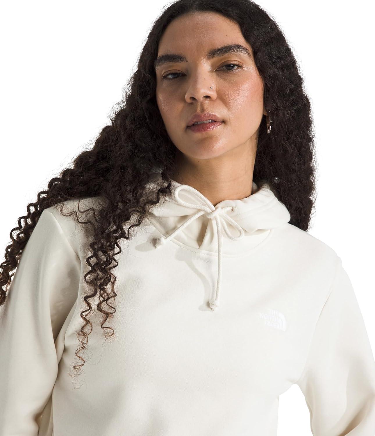 imageTHE NORTH FACE Womens Evolution Simple Dome Hoodie Performance Hood with Adjustable Drawcord Kangaroo Hand PocketWhite Dune